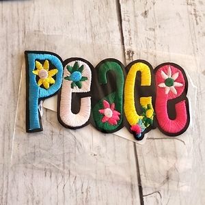 Peace Iron On Patch - Multicolor
